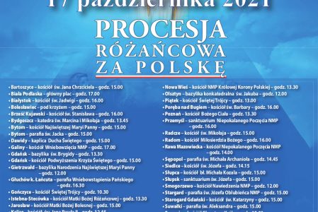 17 Październik 2021 Procesje Różańcowe w Polskich Miastach