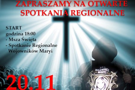 Regionalne Spotkanie Wojowników Maryi 20.11.2021