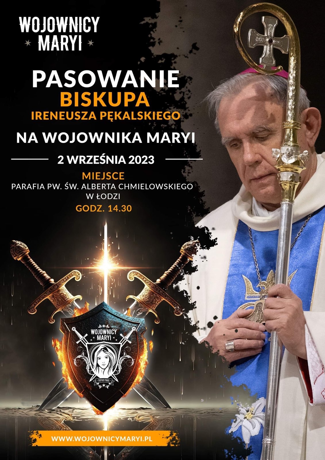 Pasowanie Biskupa Ireneusza Pękalskiego Na Wojownika Maryi