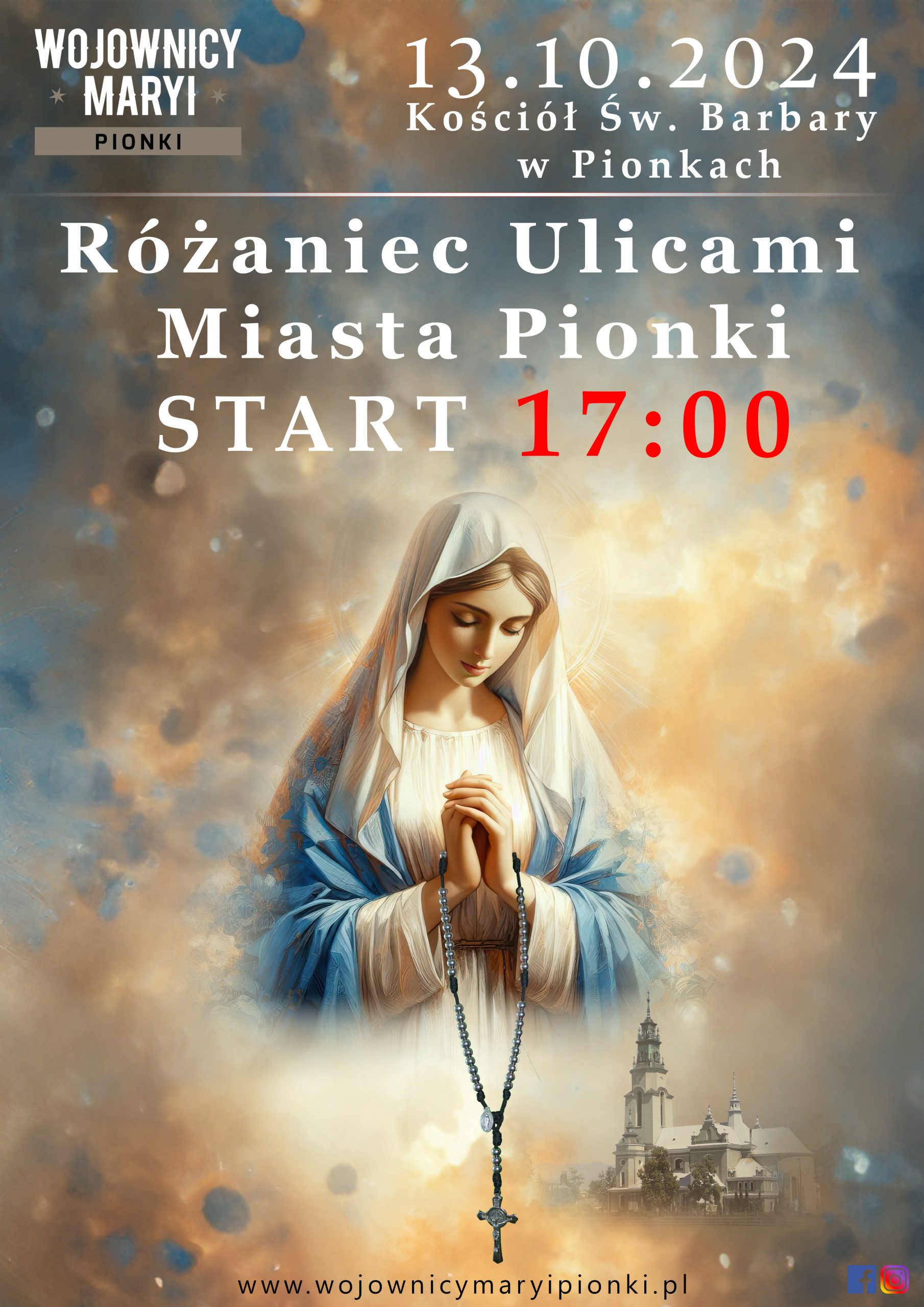 RÓŻANIEC ULICAMI MIASTA PIONKI – 13.10.2024